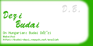 dezi budai business card